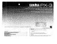 Yamaha PX-3 - Owners Manual